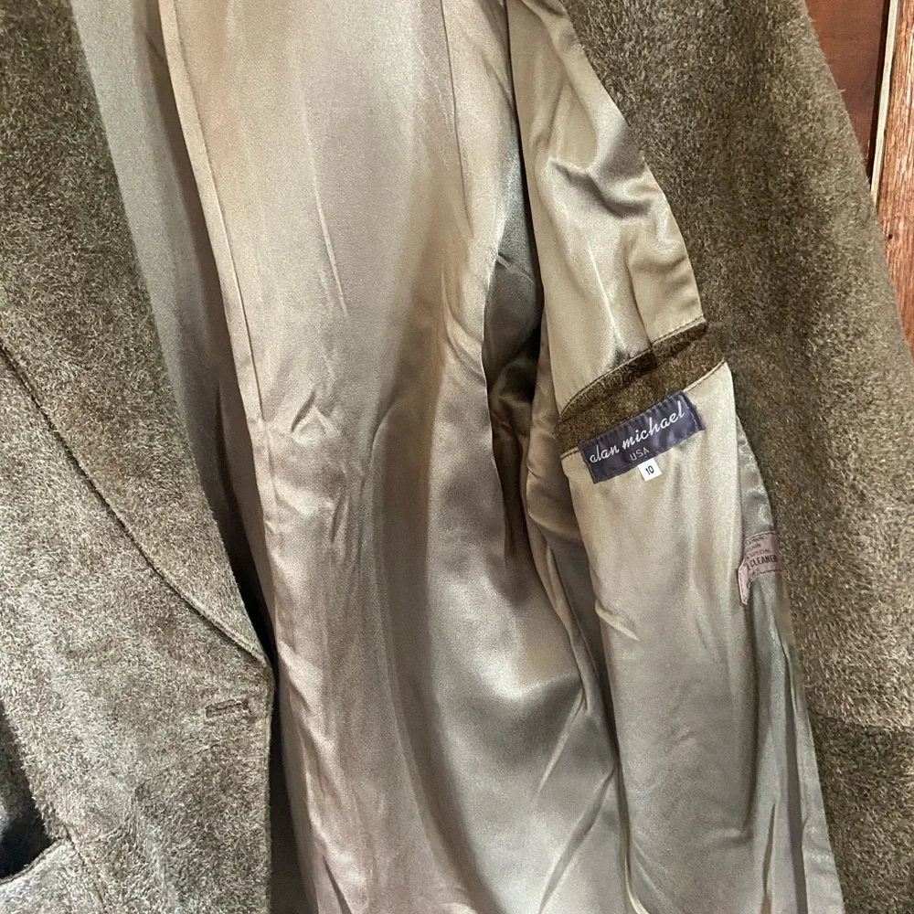 Women's Suede Open-Front Brown Leather Jacket - Picture 6 of 12
